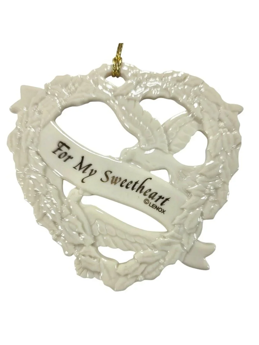 Lenox Porcelain Heart Ornament 
